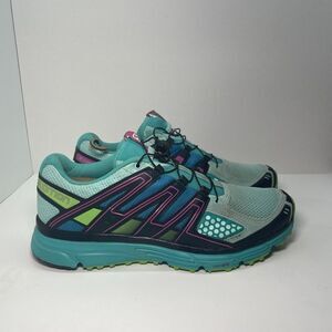 Salomon X Mission 3 Teal Pink Trail Running Hiking Shoes Sneakers Womens‎  10.5